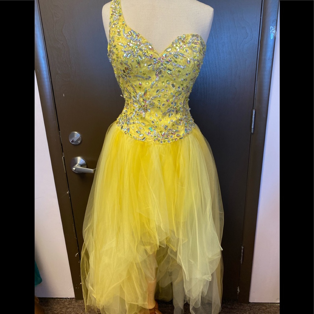 Party Time Formal 6113 - High Low - Yellow